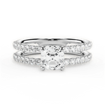Christie Asscher Cut Lab Grown Diamond 14Kt White Gold Engagement Ring