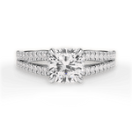 Jessica Cushion Cut Lab Grown Diamond 14Kt White Gold Engagement Ring