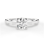Aaliyah Round Cut Lab Grown Diamond 18Kt White Gold Engagement Ring