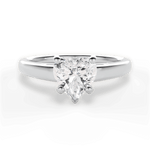 Adriana Heart Cut Lab Grown Diamond Platinum Engagement Ring