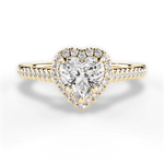 Jenny Heart Cut Lab Grown Diamond 18Kt Yellow Gold Engagement Ring