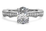 Wendy oval lab diamond engagement ring in 14k white gold