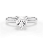 Amanda Heart Cut Lab Grown Diamond Platinum Engagement Ring