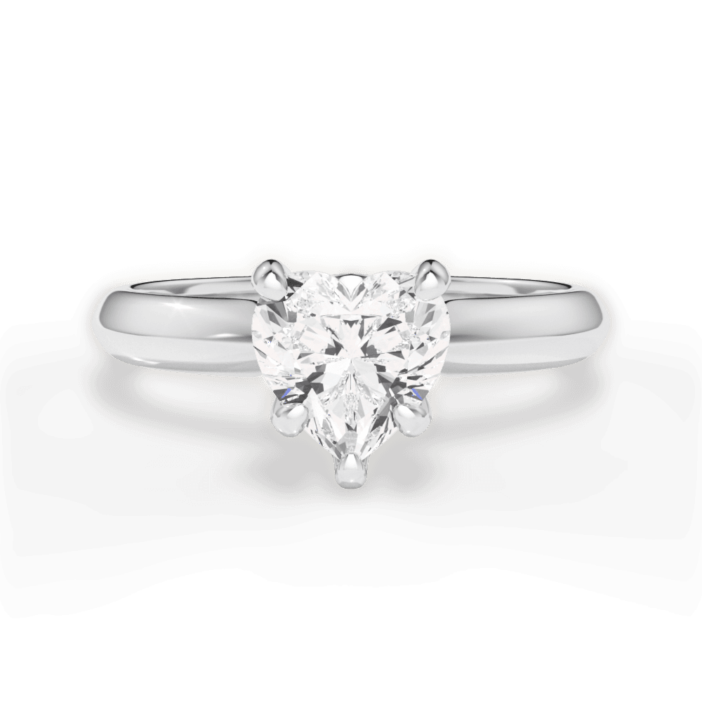 Amanda Heart Cut Lab Grown Diamond Platinum Engagement Ring