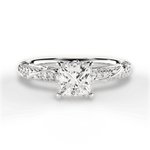 Josephine Princess Cut Lab Grown Diamond 18Kt White Gold Engagement Ring