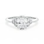 Celeste Oval Cut Lab Grown Diamond 14Kt White Gold Engagement Ring