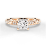 Josephine Princess Cut Lab Grown Diamond 18Kt Rose Gold Engagement Ring
