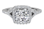 Judy Cushion Cut Lab Grown Diamond 14Kt White Gold Engagement Ring