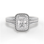 Lillian Radiant Cut Lab Grown Diamond 18Kt White Gold Engagement Ring