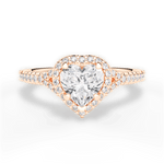 Judy Heart Cut Lab Grown Diamond 18Kt Rose Gold Engagement Ring
