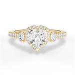 Julia Heart Cut Lab Grown Diamond 18Kt Yellow Gold Engagement Ring