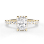 Isabella Radiant Cut Lab Grown Diamond 18Kt Yellow Gold Engagement Ring