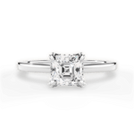 Gemma Asscher Cut Lab Grown Diamond Platinum Engagement Ring