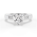 Brittany Heart Cut Lab Grown Diamond 14Kt White Gold Engagement Ring