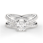 Lauren Asscher Cut Lab Grown Diamond Platinum Engagement Ring