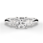 Dorothy Cushion Cut Lab Grown Diamond 18Kt White Gold Engagement Ring