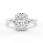 Geneva Radiant Cut Lab Grown Diamond 14Kt White Gold Engagement Ring