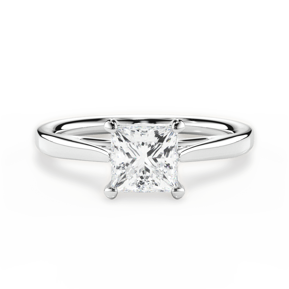 Angie Princess Cut Lab Grown Diamond Platinum Engagement Ring