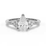 Celeste Pear Cut Lab Grown Diamond 18Kt White Gold Engagement Ring