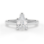 Gemma Pear Cut Lab Grown Diamond Platinum Engagement Ring