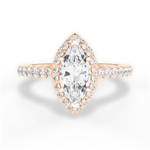 Kathleen Marquise Cut Lab Grown Diamond 18Kt Rose Gold Engagement Ring
