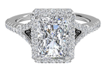 Judy Radiant Cut Lab Grown Diamond 18Kt White Gold Engagement Ring