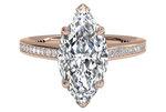 Judith Marquise Cut Lab Grown Diamond 18Kt Rose Gold Engagement Ring