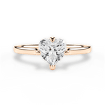 Bernadette Heart Cut Lab Grown Diamond 18Kt Rose Gold Engagement Ring