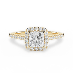 Jeanne Princess Cut Lab Grown Diamond 18Kt Yellow Gold Engagement Ring