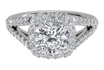 Kelly Cushion Cut Lab Grown Diamond 14Kt White Gold Engagement Ring