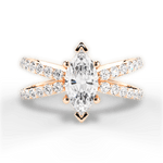 Lauren Marquise Cut Lab Grown Diamond 18Kt Rose Gold Engagement Ring