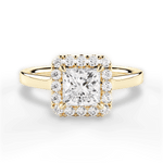 Fiona Princess Cut Lab Grown Diamond 18Kt Yellow Gold Engagement Ring