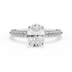 Gail Oval Cut Lab Grown Diamond Platinum Engagement Ring