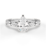 Gabriela Pear Cut Lab Grown Diamond Platinum Engagement Ring
