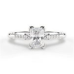 Christina Radiant Cut Lab Grown Diamond 18Kt White Gold Engagement Ring