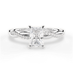 Charlotte Radiant Cut Lab Grown Diamond 14Kt White Gold Engagement Ring