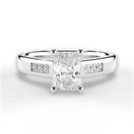Brittany Radiant Cut Lab Grown Diamond Platinum Engagement Ring