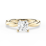 Bianca Princess Cut Lab Grown Diamond 18Kt Yellow Gold Engagement Ring
