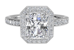 Karen Radiant Cut Lab Grown Diamond 18Kt White Gold Engagement Ring