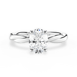 Bianca Oval Cut Lab Grown Diamond Platinum Engagement Ring