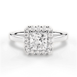 Fiona Princess Cut Lab Grown Diamond 18Kt White Gold Engagement Ring