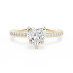 Janice Heart Cut Lab Grown Diamond 18Kt Yellow Gold Engagement Ring