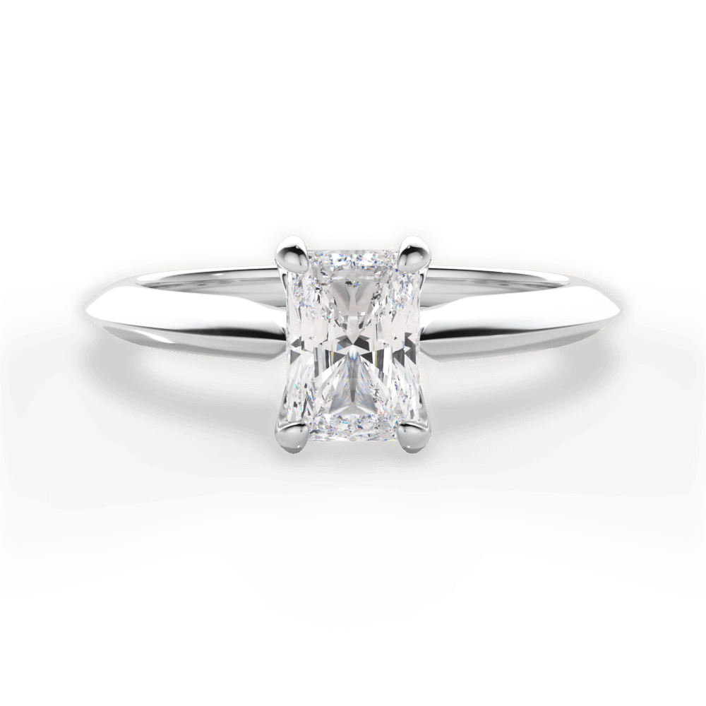 Amanda Radiant Cut Lab Grown Diamond 18Kt White Gold Engagement Ring