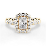 Lacey Radiant Cut Lab Grown Diamond 18Kt Yellow Gold Engagement Ring