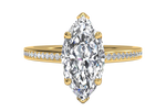 Judith Marquise Cut Lab Grown Diamond 18Kt Yellow Gold Engagement Ring
