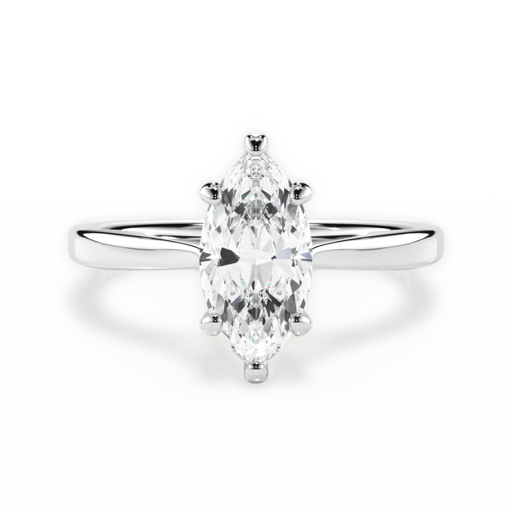 Angie Marquise Cut Lab Grown Diamond Platinum Engagement Ring