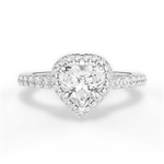 Kathleen Heart Cut Lab Grown Diamond Platinum Engagement Ring