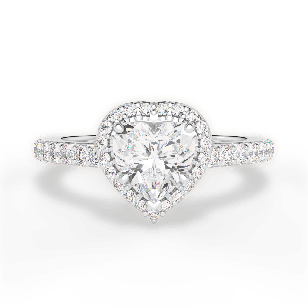 Kathleen Heart Cut Lab Grown Diamond Platinum Engagement Ring