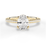 Helen Oval Cut Lab Grown Diamond 18Kt Yellow Gold Engagement Ring