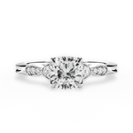 Cassie Cushion Cut Lab Grown Diamond 18Kt White Gold Engagement Ring